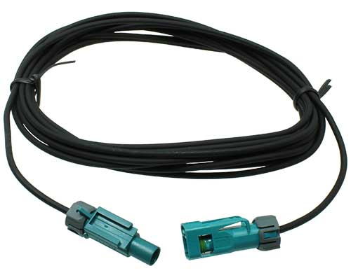 An image showing Rostra part number 250-8669 - a di5-meter LVDS extenion harness for use when relocation the rear around-view camera on a GMC Canyon truck.